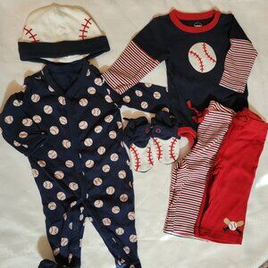 Gymboree Brand New Baby Baseball line 3-6 month Used Lot. Mixed Bin Z30